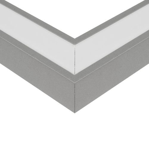 GLOBOSTAR® ALP-CORNER-SIDE90 RECESSA 61790 Χωνευτό Προφίλ Αλουμινίου Γωνία με Λευκό Γαλακτερό Πατητό Κάλυμμα για Ταινίες LED IP20 - Γκρι Ανθρακί Ματ - Μ30 x Π3.5 x Υ4cm