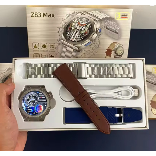 Σετ Smartwatch με 3 λουράκια - Z83 MAX - 880518 - Blue