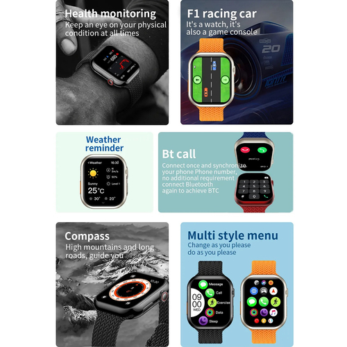 Σετ Smartwatch με 2 λουράκια - Z81 Pro Max - 880372 - Red
