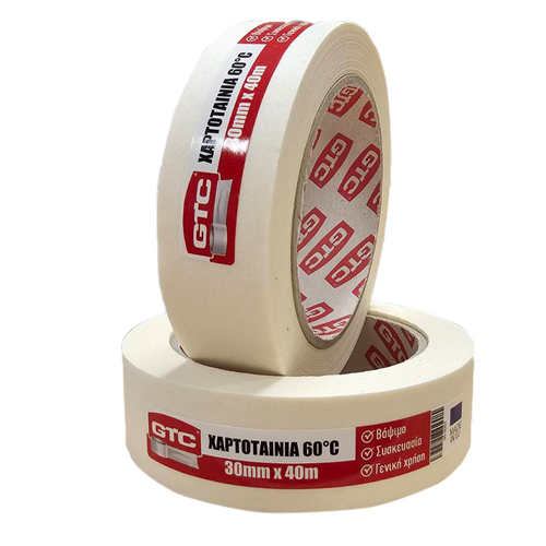 GTC Χαρτοταινία λευκή 30mm*40m