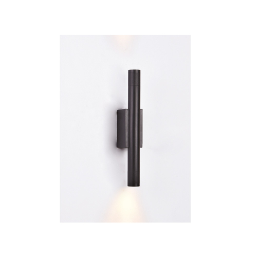 Inlight Επιτοίχιο φωτιστικό LED 2*5W 3000K σε μαύρη απόχρωση απο αλουμίνιο D:30x6cm (43061-Black)