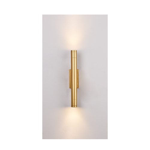 Inlight Επιτοίχιο φωτιστικό LED 2*5W 3000K σε χρυσαφί απόχρωση απο αλουμίνιο D:30x6cm (43061-Golden)