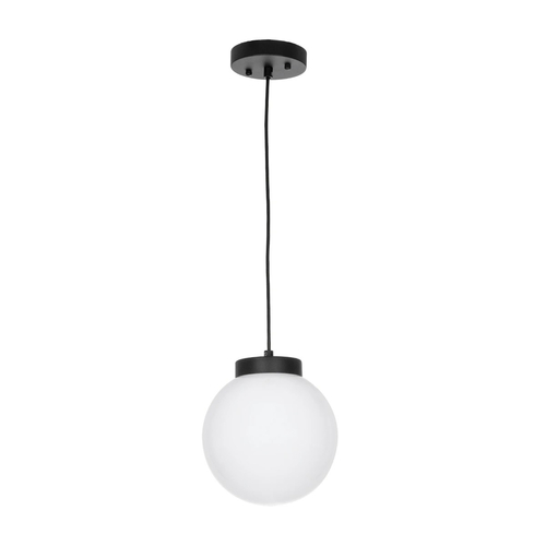 GLOBOSTAR® AGROS 61591 Κρεμαστό Φωτιστικό Οροφής Κήπου με Ντουί 1 x E27 AC 220-240V Αδιάβροχο IP65 - Λευκό & Μάυρο - Μ20 x Π20 x Υ22cm