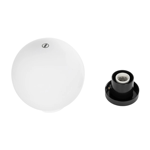 GLOBOSTAR® AGROS 61594 Φωτιστικό Κήπου με Ντουί 1 x E27 AC 220-240V Αδιάβροχο IP65 - Λευκό & Μάυρο - Μ20 x Π20 x Υ22cm
