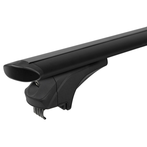 ΜΠΑΡΕΣ ΑΛΟΥΜΙΝΙΟΥ SONIC BLACK XL 130cm ΣΕ ΜΑΥΡΟ ΧΡΩΜΑ ΓΙΑ ΟΡΟΦΗ ΜΕ FLUSH ΚΑΙ RAISED RAILS MENABO - 2 ΤΕΜ.