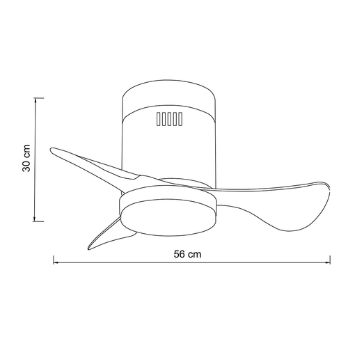 it-Lighting Elsinore 15W 3CCT LED Fan Light in Black with Wooden Color (102000480)