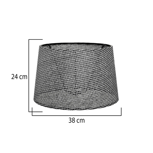 GloboStar® COVER 203-0262 Μοντέρνο Φωτιστικό Καπέλο Γκρί Διάτρητο Ύφασμα - Μ38 x Π38 x Υ30cm