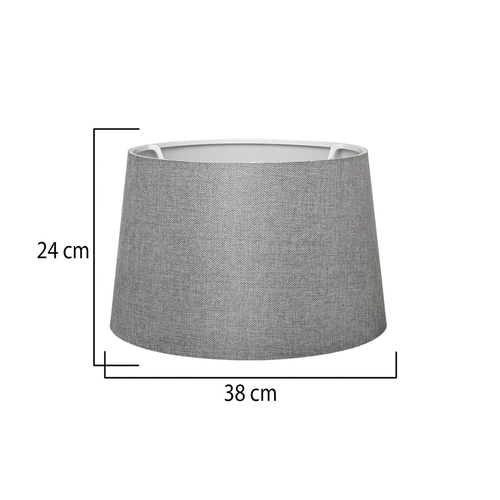 GloboStar® COVER 203-0264 Μοντέρνο Φωτιστικό Καπέλο Γκρί Ύφασμα - Μ38 x Π38 x Υ30cm