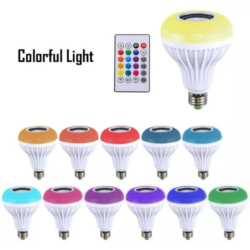 100288 Λάμπα E27 12Watt Bluetooth με Ηχείο και Ασύρματο Χειριστήριο RGBW