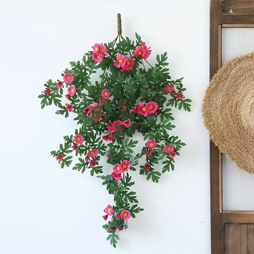 90cm Κρεμαστό Τεχνητό Φυτό Μαργαρίτα Φούξια