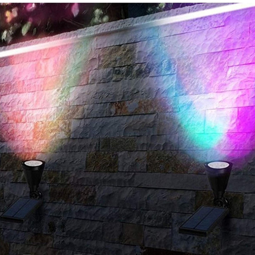 Ηλιακό Φωτιστικό Αδιάβροχο Καρφωτό LED RGB IP65