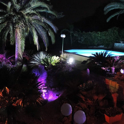 Ηλιακό Φωτιστικό Αδιάβροχο Καρφωτό LED RGB IP65