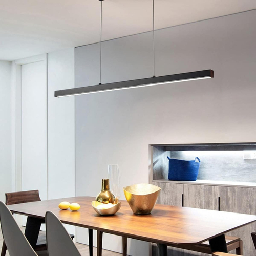 Orion Κρεμαστό Φωτιστικό Οροφής LED 32W CCT Dimmable Μαύρο με χειριστήριο