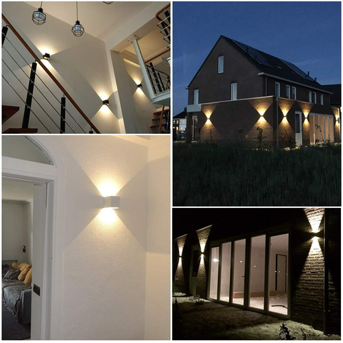 100705 ROTH Φωτιστικό Τοίχου Up & Down LED 2x6W – Θερμό Λευκό 3000K | Απλίκα Εσωτερικού & Εξωτερικού Χώρου IP44