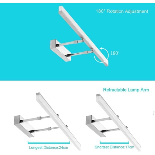 100934 LED Ρυθμιζόμενο Φωτιστικό Λουτρού 16W 80cm 4000K