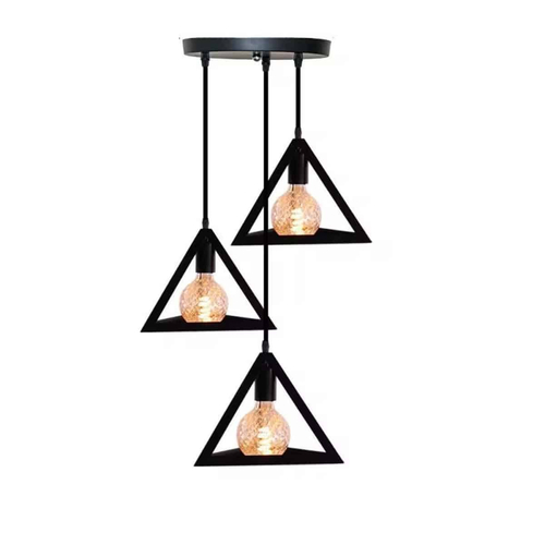101321 PYRAMID Μεταλλικό Κρεμαστό φωτιστικό 1ΧΕ27 25cm