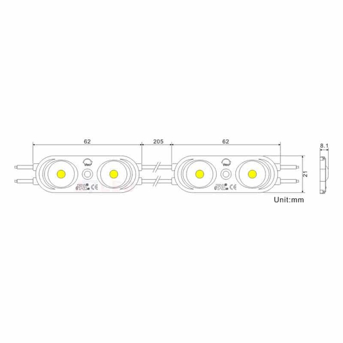 Osram Chip LED Module Επιγραφών 2W 12VDC 200LM 6000K IP67