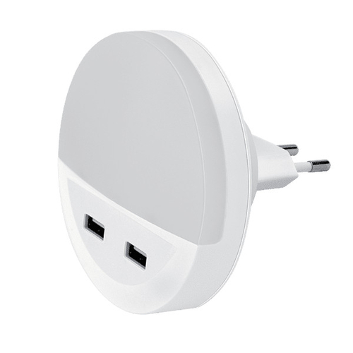 LED ΦΩΤΑΚΙ ΝΥΚΤΟΣ ΜΕ 2xUSB 0.5W 4000K