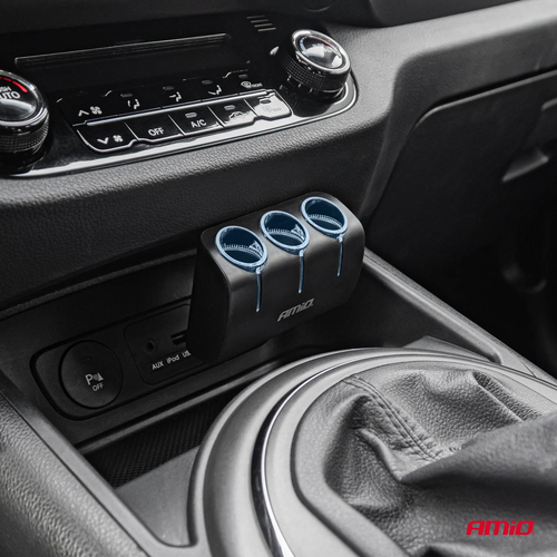 ΑΝΤΑΠΤΟΡΑΣ ΑΝΑΠΤΗΡΑ 12/24V 120W ΜΑΥΡΟΣ/3 ΘΕΣΕΙΣ/ΠΕΡΙΣΤΡΟΦΗ 90 ΜΟΙΡΩΝ AMIO - 1 Τεμ.