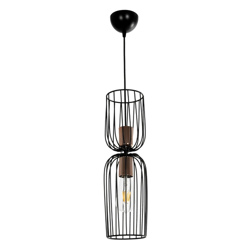 GLOBOSTAR® LAVERA 201-0024 Vintage Κρεμαστό Φωτιστικό Οροφής με Ντουί 1 x E27 AC 220-240V IP20 - Χρυσό & Λευκό - Μ14 x Π14 x Υ44cm