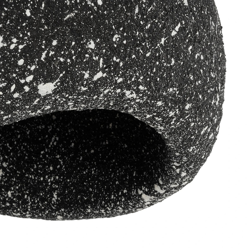 GloboStar® STONE 204-0194 Μοντέρνο Κρεμαστό Φωτιστικό Καμπάνα Μονόφωτο 1 x E27 IP20 Μαύρο Με Λευκό Πολυστερίνη με Ρητίνη - Μ35 x Π31 x Υ26cm