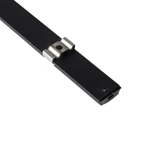 GLOBOSTAR® ALP-LINEAR CURBARIO 70804-1M Επιφανειακό Εύκαμπτο Προφίλ Αλουμινίου με Λευκό Γαλακτερό Πατητό Κάλυμμα για Ταινίες LED IP20 - Μαύρο - Μ100 x Π1.7 x Υ0.5cm