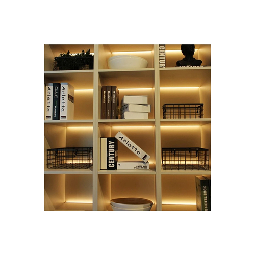 GLOBOSTAR® ALP-R-SHELF DODA 70814-1M Χωνευτό Προφίλ Αλουμινίου Ειδικό για Φωτισμό Ραφιού 18mm με Λευκό Γαλακτερό Πατητό Κάλυμμα για Ταινίες LED IP20 - Ασημί - Μ100 x Π1.5 x Υ2cm