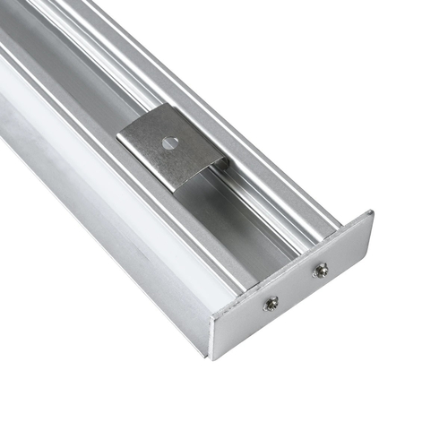GLOBOSTAR® ALP-WALL-UPDOWN CONCEALED 70844-1M Επιφανειακό Προφίλ Αλουμινίου Ειδικό για Δημιουργία Κρυφού Φωτισμού Up & Down με Λευκό Γαλακτερό Πατητό Κάλυμμα για Ταινίες LED IP20 - Ασημί - Μ100 x Π5 x Υ1.7cm