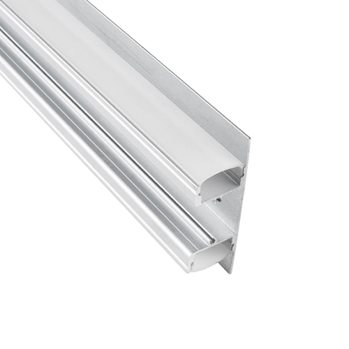 GLOBOSTAR® ALP-WALL-UPDOWN CONCEALED 70844-1M Επιφανειακό Προφίλ Αλουμινίου Ειδικό για Δημιουργία Κρυφού Φωτισμού Up & Down με Λευκό Γαλακτερό Πατητό Κάλυμμα για Ταινίες LED IP20 - Ασημί - Μ100 x Π5 x Υ1.7cm