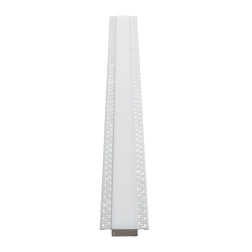 GLOBOSTAR® ALP-PLASTERIN GYPSO 70861-1M Χωνευτό Προφίλ Αλουμινίου Ειδικό για Γυψοσανίδα με Λευκό Γαλακτερό Πατητό Κάλυμμα για Ταινίες LED IP20 - Ασημί - Μ100 x Π7.8 x Υ1.4cm
