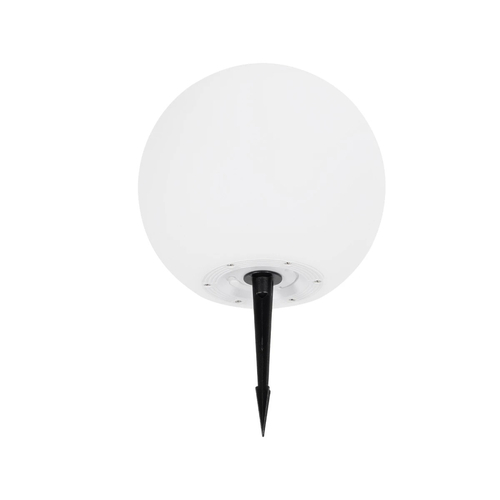 GLOBOSTAR® AQUAGLOW 71474 Μοντέρνο Φωτιστικό Κήπου Μπάλα με IR Ασύρματο Χειριστήριο LED 3W 240lm 360° DC 5V με USB-C με Ενσωματωμένο Φωτοβολταϊκό Panel 6V 1W & Επαναφορτιζόμενη Μπαταρία Li-ion 3.7V 2x18650 1400mAh Αδιάβροχο IP54 Πολύχρωμο RGBW Dimmable - Sanan SMD Chip - Γαλακτερό Λευκό - Μ25 x Π25 x Υ24cm - 2 Χρόνια Εγγύηση