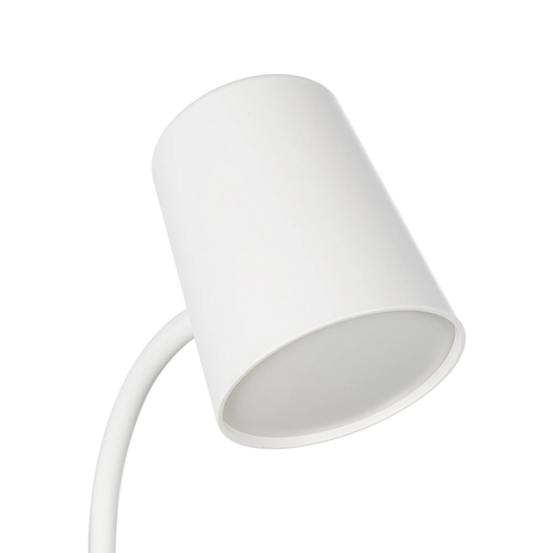 GLOBOSTAR® LUCORA 76555 Μοντέρνο Επιτραπέζιο Φωτιστικό Γραφείου με Ασύρματη Φόρτιση 10W 2A & 4W Bluetooth Ηχείο LED 3W 300lm 120° DC 5V με USB-C IP20 Ρυθμιζόμενο Λευκό CCT με Αφή 2700K/4500K/6000K Dimmable - Sanan SMD Chip - Λευκό - Μ12 x Π12 x Υ34cm - 2 Χρόνια Εγγύηση