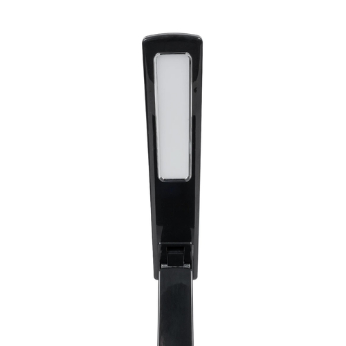 GLOBOSTAR® ZENTIME 76564 Μοντέρνο Επιτραπέζιο Φωτιστικό Γραφείου με Ασύρματη Φόρτιση 10W 2A & Ψηφιακό Ρολόι LED 3.5W 350lm 120° DC 5V με USB-C IP20 Ρυθμιζόμενο Λευκό CCT με Αφή 2700K/4500K/6000K Dimmable - Sanan SMD Chip - Μαύρο - Μ13 x Π25 x Υ50cm - 2 Χρόνια Εγγύηση