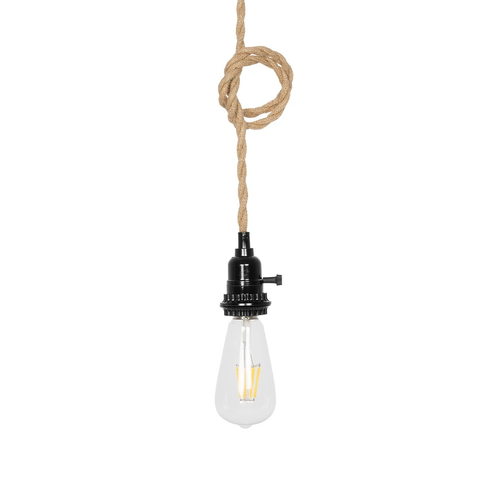 GLOBOSTAR® WHIP 77676 Μοντέρνο DIY Φωτιστικό με Υφασμάτινο Καλώδιο, Ντουί 3 x E27, Διακόπτη On/Off & Πρίζα AC 220-240V IP20 - Μπεζ & Μαύρο - Μ650 x Π5.5 x Υ100cm