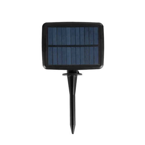 GLOBOSTAR® TWILIGHT 79667 Μοντέρνο Φωτιστικό Κήπου Γιρλάντα 7.7m με 15 Λάμπες & IR Ασύρματο Χειριστήριο LED 9W 810lm 360° DC 3.7V με Ενσωματωμένο Φωτοβολταϊκό Panel 5.5V 1.5W & Επαναφορτιζόμενη Μπαταρία Li-ion 3.7V 1x18650 2200mAh Αδιάβροχο IP65 Θερμό Λευκό 2700Κ Dimmable - Sanan SMD Chip - Μαύρο & Διάφανο - Μ770 x Π4 x Υ7cm - 2 Χρόνια Εγγύηση