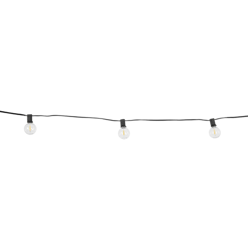 GLOBOSTAR® TWILIGHT 79668 Μοντέρνο Φωτιστικό Κήπου Γιρλάντα 10.5m με 30 Λάμπες & IR Ασύρματο Χειριστήριο LED 18W 1620lm 360° DC 3.7V με Ενσωματωμένο Φωτοβολταϊκό Panel 5.5V 3W & Επαναφορτιζόμενη Μπαταρία Li-ion 3.7V 2x18650 4400mAh Αδιάβροχο IP65 Θερμό Λευκό 2700Κ Dimmable - Sanan SMD Chip - Μαύρο & Διάφανο - Μ1050 x Π4 x Υ7cm - 2 Χρόνια Εγγύηση