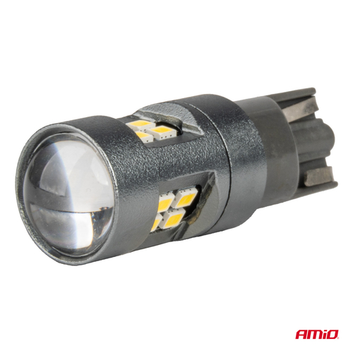 ΛΑΜΠΑΚΙΑ T10 W5W 12V/24V LED CAN-BUS 16xSMD 2016 ΛΕΥΚΟ ΦΩΣ 5.500K (ΣΕ ΧΡΩΜΑ ΧΡΩΜΙΟΥ) AMIO -  2 ΤΕΜ.