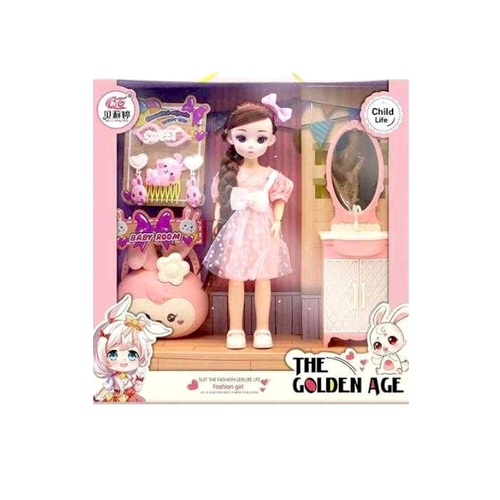 Σετ κούκλα με αξεσουάρ ομορφιάς - P80002A12 - 215358