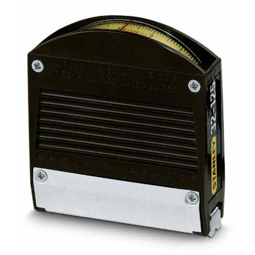 Μέτρο πλαστικό PANORAMIC με λάμα 13mm - 3m. Κέλυφος από ABS ανθεκτικό σε κρούσεις. Άμεση ανάγνωση εσωτερικών μετρήσεων κάτω από το παραθυράκι. Μπλοκάρισμα της λάμας στο σημείο μέτρησης με γάντζο στερεωμένο με 2 πριτσίνια. Βάση αλουμινίου. / 1-32-125