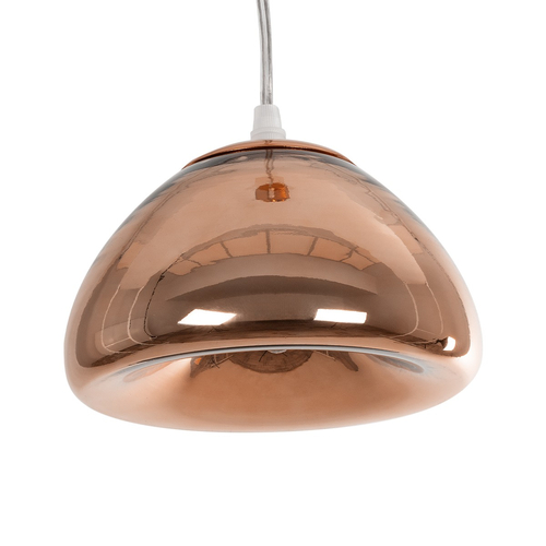 GLOBOSTAR® CRISTIN 999-0038 Μοντέρνο Κρεμαστό Φωτιστικό Οροφής με Ντουί 1 x G4 AC 220-240V IP20 - Χάλκινο - Μ18 x Π18 x Υ13cm