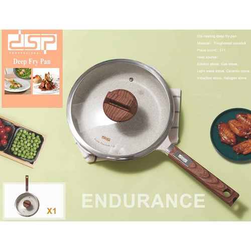 Αντικολλητικό τηγάνι με καπάκι - 2.7L - CA005-CD24-Beige - DSP - 565701 Αντικολλητικό τηγάνι με καπάκι - 2.7L - CA005-CD24-Beige - DSP - 565701