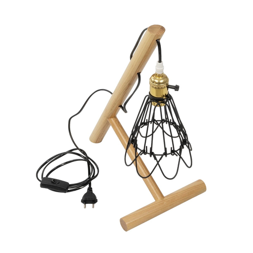 GloboStar® ELMA 999-0239 Μοντέρνο Επιτραπέζιο Φωτιστικό Πορτατίφ Μονόφωτο 1 x E27 IP20 Μπεζ Ξύλο με Μαύρο Μέταλλο - Μ35 x Π20 x Υ43cm GloboStar® ELMA 999-0239 Μοντέρνο Επιτραπέζιο Φωτιστικό Πορτατίφ Μονόφωτο 1 x E27 IP20 Μπεζ Ξύλο με Μαύρο Μέταλλο - Μ35 x Π20 x Υ43cm