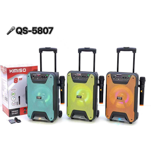 Φορητό ηχείο subwoofer με μικρόφωνο Karaoke - QS-5807 - 813072 - Green