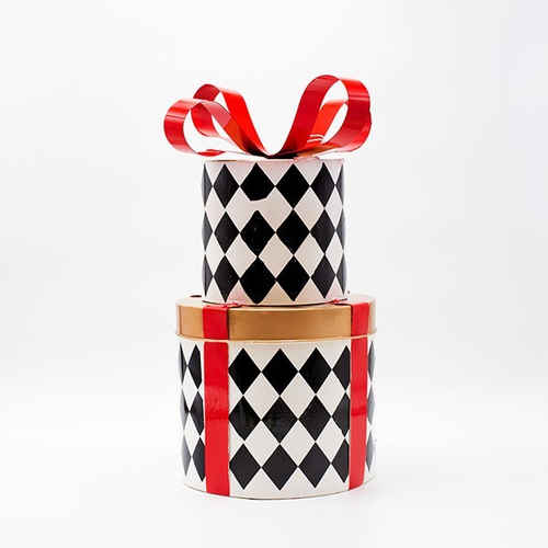 ΜΕΤΑΛΛΙΚΑ ΔΩΡΑΚΙΑ, ΜΑΥΡΟ ΚΑΡΟ ΜΕ ΚΟΚΚΙΝΟ, 40cm