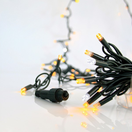 ΣΕΙΡΑ, 100 LED 5mm, 230V, 3 ΕΠΕΚΤΑΣΕΙΣ ΕΩΣ 9 ΣΕΤ, ΠΡΑΣΙΝΟ ΚΑΟΥΤΣΟΥΚ ΚΑΛΩΔΙΟ, 90 ΘΕΡΜΑ ΛΕΥΚΑ LED + 10 ΛΕΥΚΑ FLASH LED, ΑΝΑ 10cm, ΧΩΡΙΣ ΠΑΡΟΧΗ, ΙΡ65