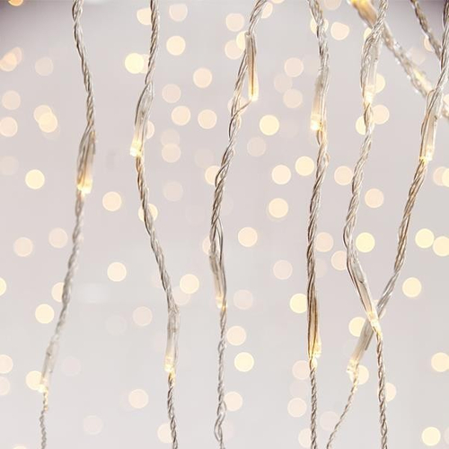 ΚΟΥΡΤΙΝΑ, 240 LED 3mm, 31V ΜΕΤΑΣΧΗΜΑΤΙΣΤΗ, ΠΡΟΓΡΑΜΜΑ SNOWFALL & ΜΝΗΜΗ, ΔΙΑΦΑΝO PVC ΚΑΛΩΔΙΟ, ΘΕΡΜΟ ΛΕΥΚΟ LED, (200x100cm), ΠΡΟΕΚΤΑΣΗ ΠΑΡΟΧΗΣ 3m, IP44