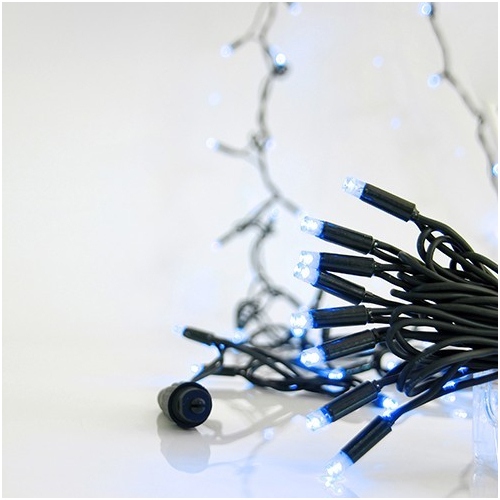 ΣΕΙΡΑ, 100 LED 5mm, 220V, 3 ΕΠΕΚΤΑΣΕΙΣ ΕΩΣ 9 ΣΕΤ, ΠΡΑΣΙΝΟ ΚΑΟΥΤΣΟΥΚ ΚΑΛΩΔΙΟ, ΜΠΛΕ LED, ANA 10cm, ΠΡΟΕΚΤΑΣΗ ΠΑΡΟΧΗΣ 1,5m, ΙΡ65