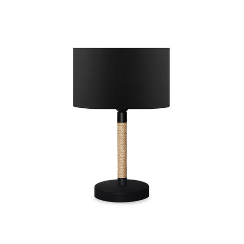 GloboStar® BRONX 201-0062 Μοντέρνο Επιτραπέζιο Φωτιστικό Μονόφωτο 1 x E27 IP20 Μαύρο Ύφασμα, Μπεζ Σχοινί με Μαύρο Μέταλλο - Μ24 x Π24 x Υ37cm GloboStar® BRONX 201-0062 Μοντέρνο Επιτραπέζιο Φωτιστικό Μονόφωτο 1 x E27 IP20 Μαύρο Ύφασμα, Μπεζ Σχοινί με Μαύρο Μέταλλο - Μ24 x Π24 x Υ37cm