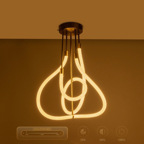 kelvo® GLOW 61670 Μοντέρνο Φωτιστικό Οροφής LED 40W 4000lm 360° AC 220-240V IP20 Ρυθμιζόμενο Λευκό CCT με Χειριστήριο από 2700K έως 6000K Dimmable - Lumileds SMD Chip - Χρυσό Πλατίνα & Λευκό Νήμα - Μ50 x Π50 x Υ70cm - 3 Χρόνια Εγγύηση kelvo® GLOW 61670 Μοντέρνο Φωτιστικό Οροφής LED 40W 4000lm 360° AC 220-240V IP20 Ρυθμιζόμενο Λευκό CCT με Χειριστήριο από 2700K έως 6000K Dimmable - Lumileds SMD Chip - Χρυσό Πλατίνα & Λευκό Νήμα - Μ50 x Π50 x Υ70cm - 3 Χρόνια Εγγύηση