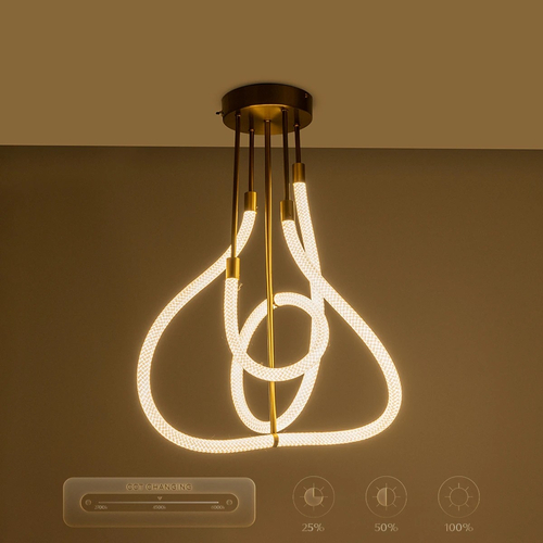 kelvo® GLOW 61670 Μοντέρνο Φωτιστικό Οροφής LED 40W 4000lm 360° AC 220-240V IP20 Ρυθμιζόμενο Λευκό CCT με Χειριστήριο από 2700K έως 6000K Dimmable - Lumileds SMD Chip - Χρυσό Πλατίνα & Λευκό Νήμα - Μ50 x Π50 x Υ70cm - 3 Χρόνια Εγγύηση kelvo® GLOW 61670 Μοντέρνο Φωτιστικό Οροφής LED 40W 4000lm 360° AC 220-240V IP20 Ρυθμιζόμενο Λευκό CCT με Χειριστήριο από 2700K έως 6000K Dimmable - Lumileds SMD Chip - Χρυσό Πλατίνα & Λευκό Νήμα - Μ50 x Π50 x Υ70cm - 3 Χρόνια Εγγύηση